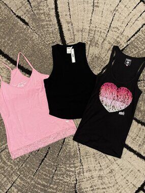 Set of 3 Women's Size Large Pink Tops - 1 NWT